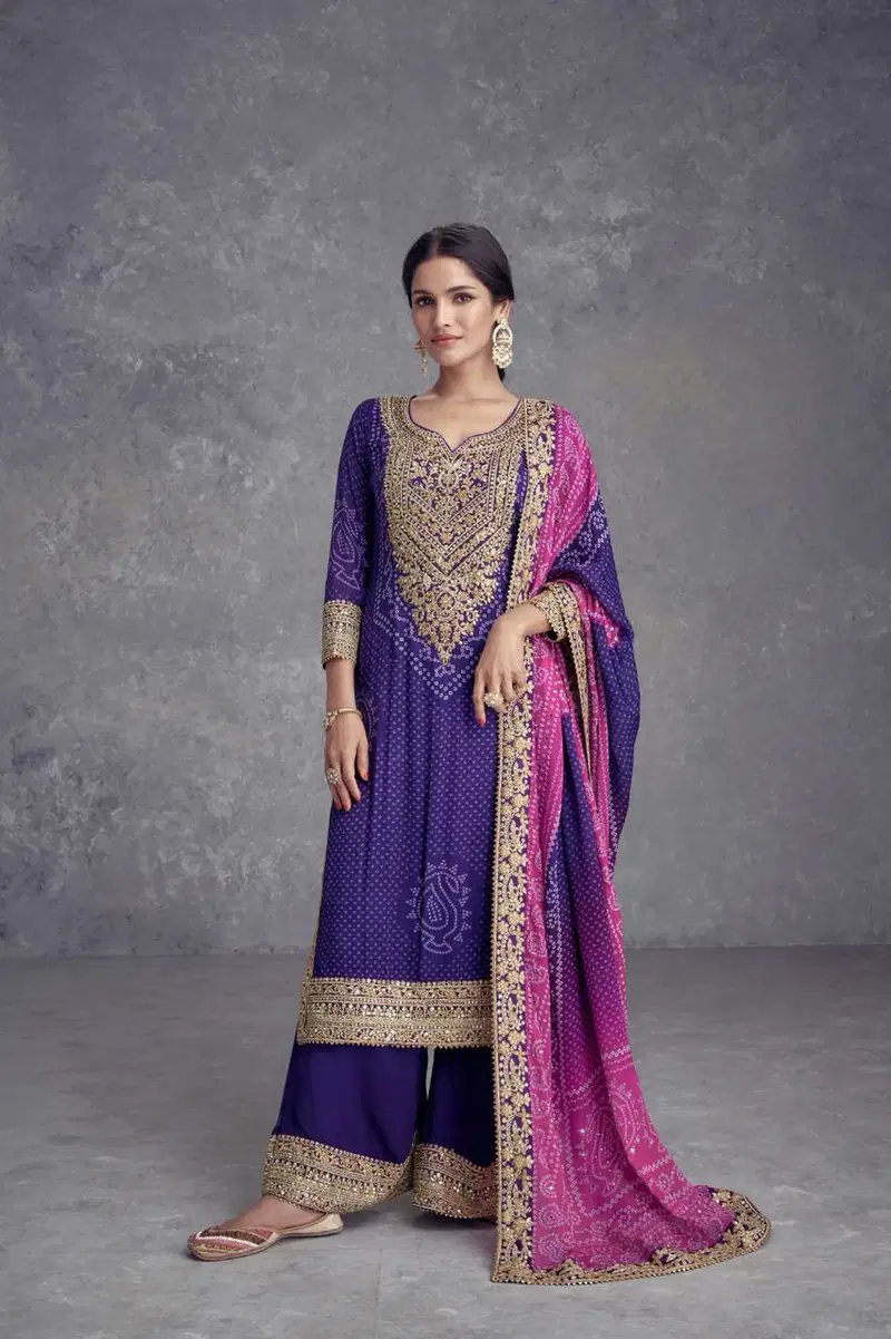 Takshvi Colour Edition By Gulkayra Chinon Readymade Suits Orders In India